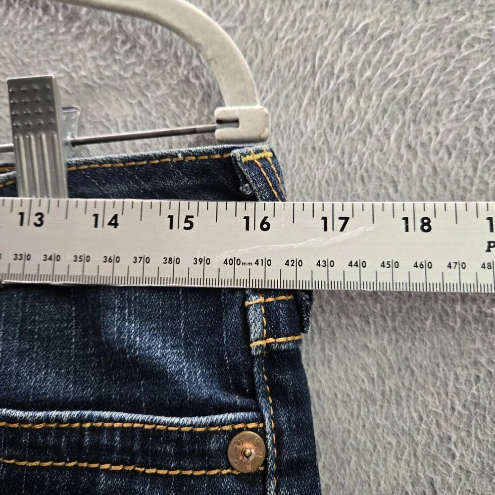 True Religion Men‎ Jean Shorts 31 Blue Denim Cuffed Medium Wash 12